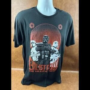 NWT Star Wars Mens Darth Vader Join The Galactic Empire Glow Black T Shirt 2XL